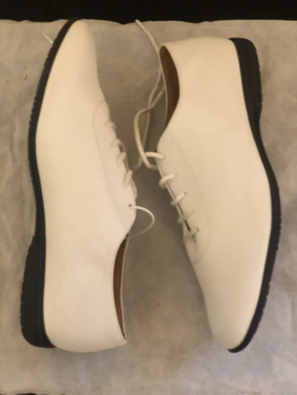 DanceandSway Mens White Dress Oxford Ballroom Dance Shoes Sz 11 EU 43